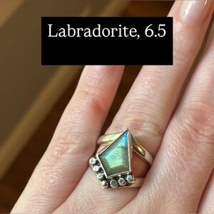 ***SOLD*** Labradorite kite sterling silver ring 6.5 by Thayva silver designs